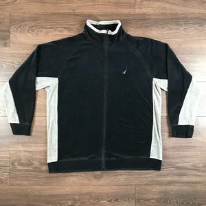 Nautica Men’s Vintage 2000’s Velour Track Suit Warm Up Full Zipup Jacket Sz XL